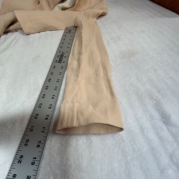 Jill Stuart Womens Beige Linen Blazer Jacket Size 8 Made In Italy - Picture 11 of 12